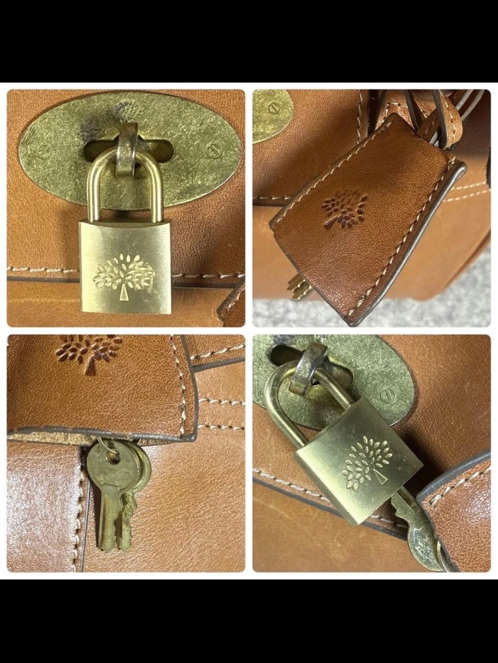 Mulberry Brown Leather Satchel with Gold Hardware - Picture 12 of 16